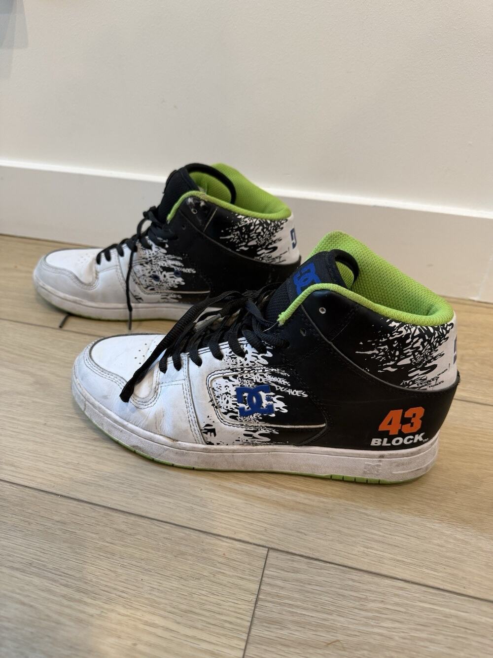 DC Shoes Ken Block 43i Manteca 4 Hi Mens Skate Sneakers in Black White Multi 9